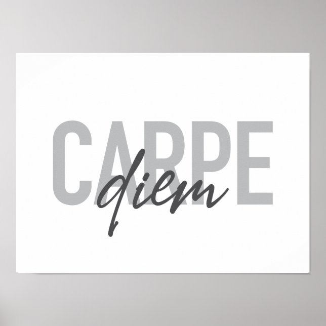 Modern, simple, urban, cool design Carpe Diem Poster (Front)