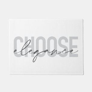 Modern, simple, urban, cool design Choose Elegance Doormat
