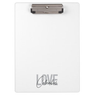 Modern, simple, urban cool design Love Colombus Clipboard