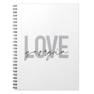 Modern, simple, urban, cool design Love Georgia Notebook
