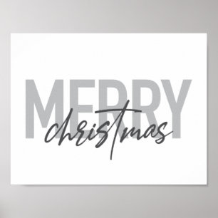 Modern, simple, urban cool design Merry Christmas Poster