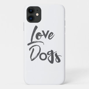 Modern, simple, urban, cool design of Love Dogs iPhone 11 Case