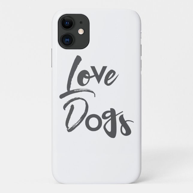 Modern, simple, urban, cool design of Love Dogs Case-Mate iPhone Case (Back)