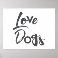 Modern, simple, urban, cool design of Love Dogs