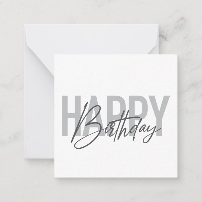 Modern, simple, urban, cool Happy Birthday Card (Front)