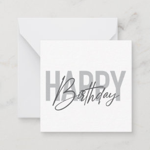 Modern, simple, urban, cool Happy Birthday Card
