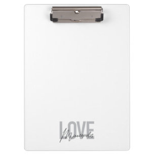 Modern, simple, urban, cool Love Minneapolis Clipboard