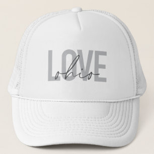 Modern, simple, urban cool trendy design Love Ohio Trucker Hat