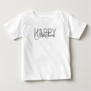 Modern, simple, urban design Happy Christmas Baby T-Shirt