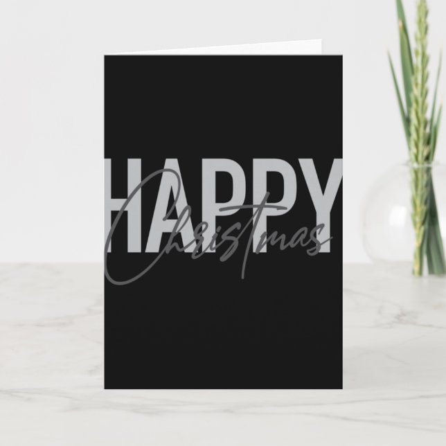 Modern Simple Urban Design Happy Christmas T Shirt Card (Front)