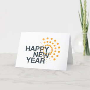 Modern, simple, urban design of "Happy New Year" Holiday Card