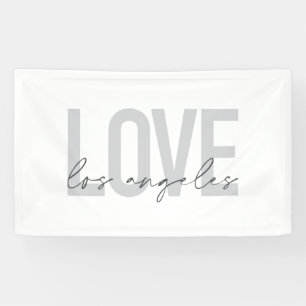 Modern, simple, urban design of Love Los Angeles Banner