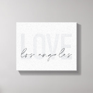 Modern, simple, urban design of Love Los Angeles Canvas Print