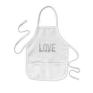 Modern, simple, urban design of Love Los Angeles Kids Apron