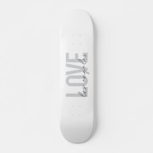 Modern, simple, urban design of Love Los Angeles Skateboard