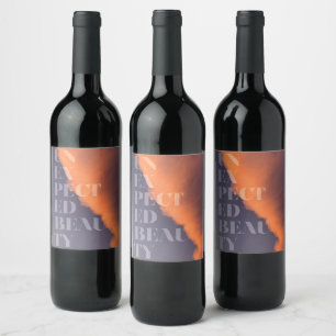 Modern, simple, urban design of Unexpected Beauty Wine Label