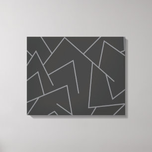 Modern, simple urban, dynamic graphic line pattern canvas print