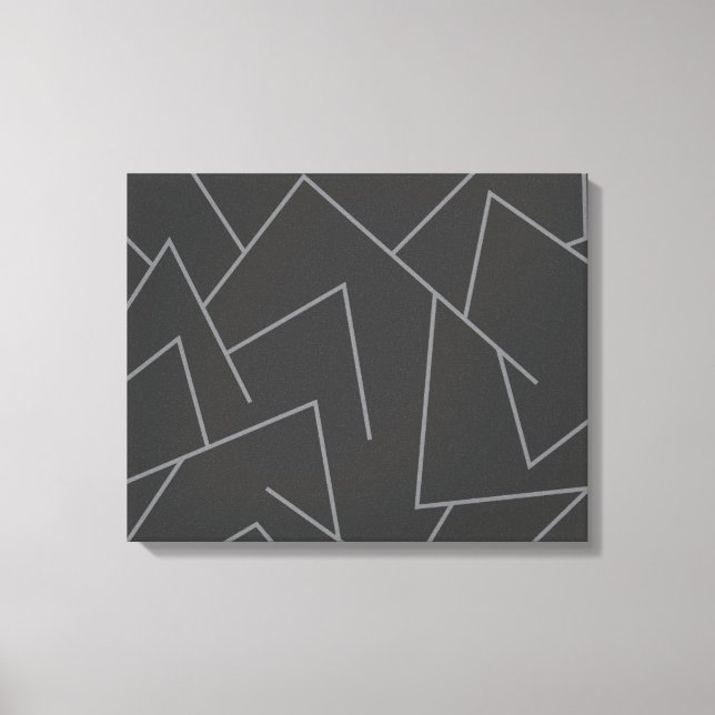 Modern, simple urban, dynamic graphic line pattern canvas print (Front)