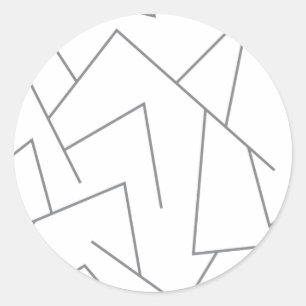 Modern, simple urban, dynamic graphic line pattern classic round sticker