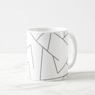 Modern, simple urban, dynamic graphic line pattern coffee mug