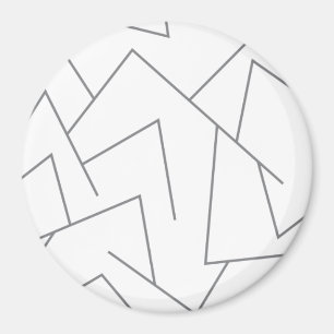 Modern, simple urban, dynamic graphic line pattern magnet