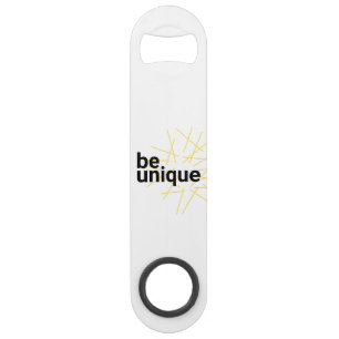 Modern, simple urban graphic design of "Be Unique"