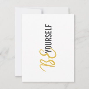 Modern, simple, urban graphic of Be Yourself Card