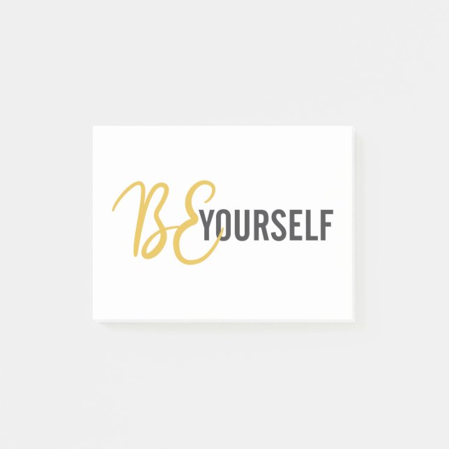 Modern, simple, urban graphic of Be Yourself Post-it Notes (Front)