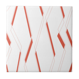 Modern, simple urban plant abstraction graphic art tile