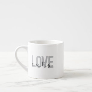 Modern, simple, urban, trendy design Love Cats Espresso Cup