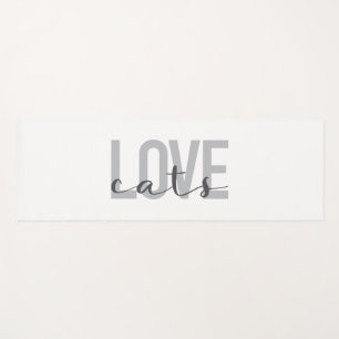 Modern, simple, urban, trendy design Love Cats Yoga Mat