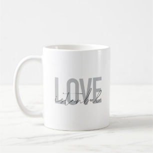 Modern, simple, urban, trendy design Love Istanbul Coffee Mug