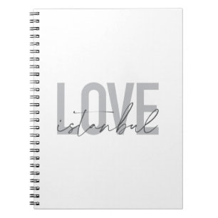 Modern, simple, urban, trendy design Love Istanbul Notebook