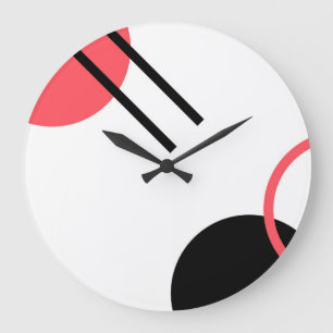 Modern, simple, urban, trendy geometric design large clock