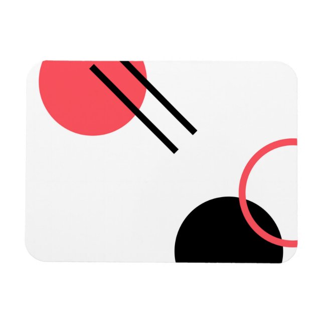 Modern, simple, urban, trendy geometric design magnet (Horizontal)