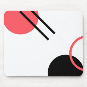 Modern, simple, urban, trendy geometric design mouse mat