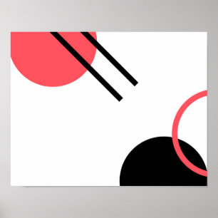 Modern, simple, urban, trendy geometric design poster