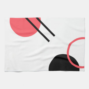 Modern, simple, urban, trendy geometric design tea towel