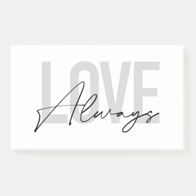 Modern, simple, urban typography "Love Always" Post-it Notes (Front)