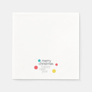 Modern, simple, vibrant, fun "Merry Christmas" Napkin