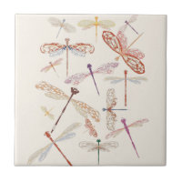 Modern Simple Vintage Boho Pink Dragonfly Art