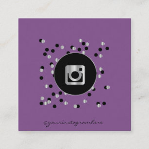 Modern Simple Violet, Instagram Social Media Square Business Card