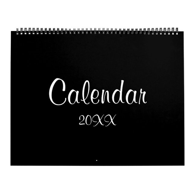 Modern Simple Wall Planner Minimalist Black 2026  Calendar (Cover)
