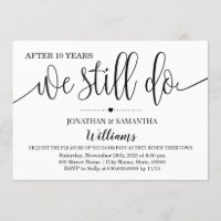 Modern simple We still do Wedding Anniversary