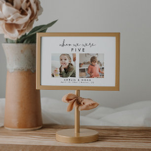 Modern Simple Wedding Baby Picture Table Number