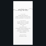 Modern simple wedding. Black and white script Menu<br><div class="desc">Black and white simple wedding menu. Please contact me if you need additional items.</div>