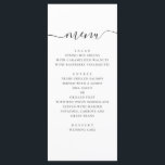 Modern simple wedding. Black and white script Menu<br><div class="desc">Black and white simple wedding menu. Please contact me if you need additional items.</div>