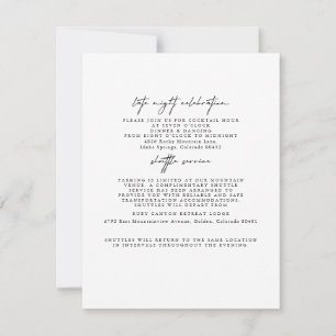 Modern Simple Wedding Detais Enclosure Cards