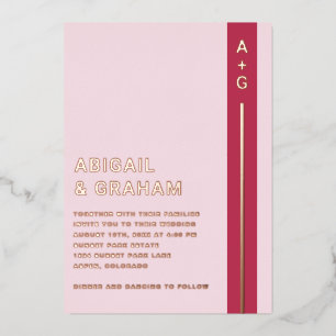 Modern Simple Wedding Foil Invitation