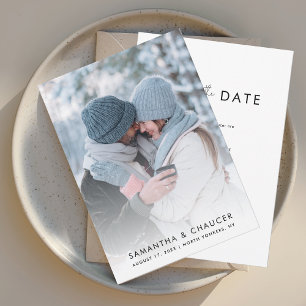Modern Simple Wedding Photo Save The Date